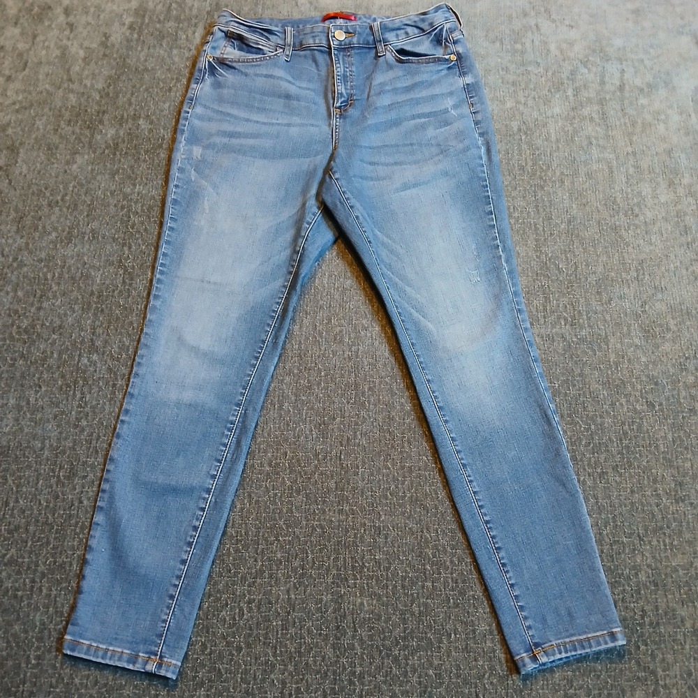 Jennifer Lopez Sculpt Skinny Jeans Womens 14 Medium Wash High Rise Stretch Denim
